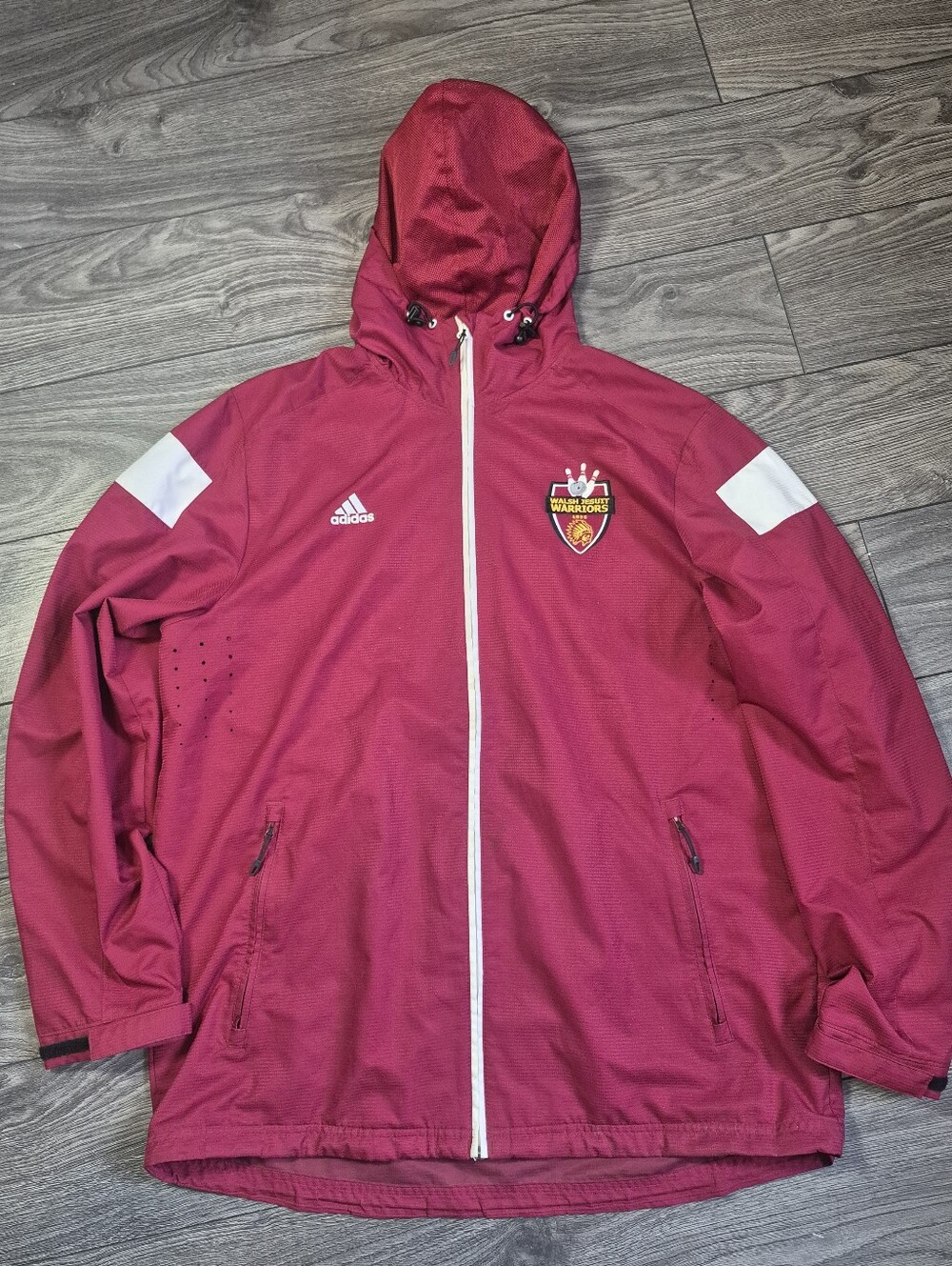 Adidas Jacket - Walsh Jesuit Warriors Prep School Cuyahoga Falls, Ohio - Hooded